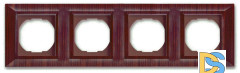 Рамка 4-я коричневая Vesta-Electric Roma Wood