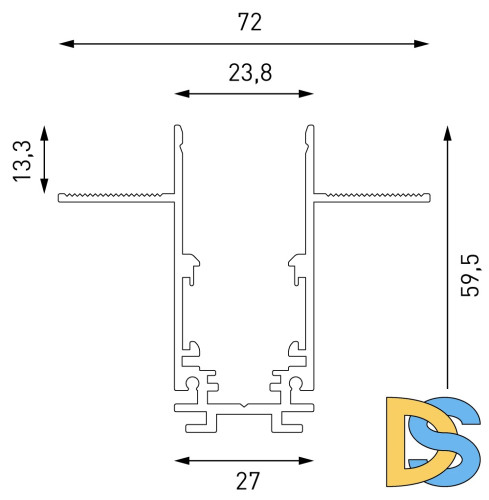 Шинопровод магнитный встраиваемый Lumker SY-LINK-20T1-2.5-WH 019267
