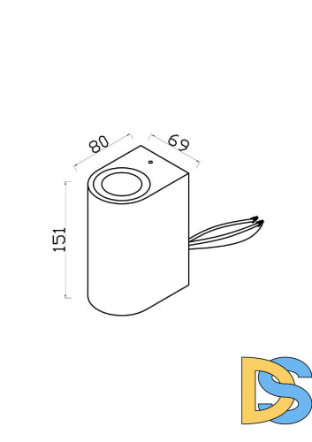 Уличный настенный светильник Maytoni Slat O044WL-02B