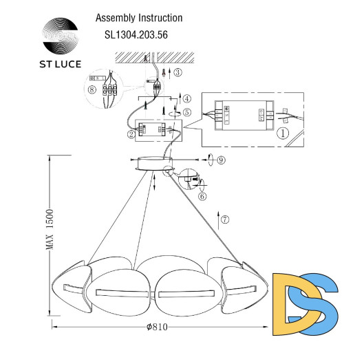 Подвесная люстра ST Luce Etoile SL1304.203.56