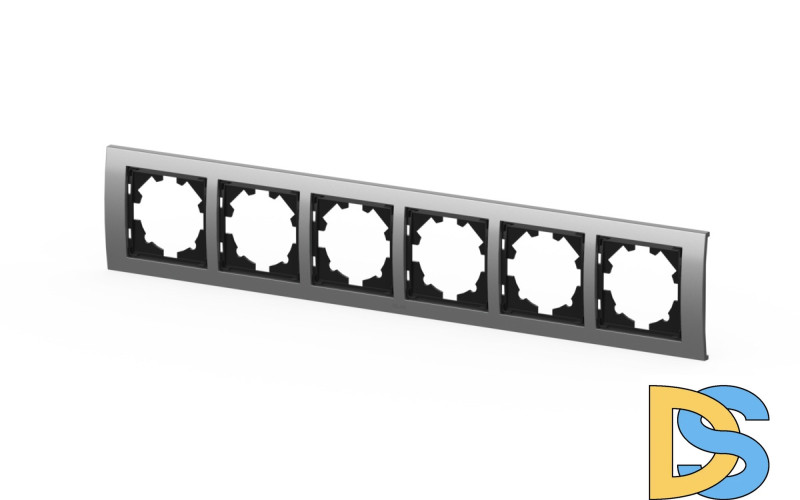 Рамка шестиместная ELBI Zena Platin 500-073600-252