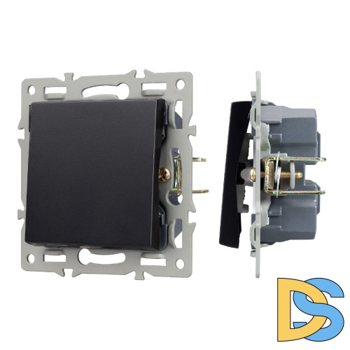 Механизм выключателя одноклавишный перекрестный  Arlight SWT-MKX1-PL-BK (250V, 16A) 043719