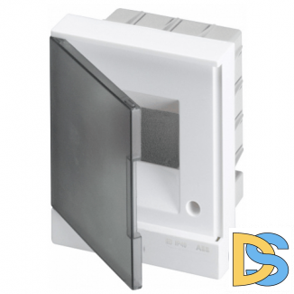 ABB Basic E Бокс в нишу 4М серая прозрачная дверь (c клеммами), 4 мод. IP40