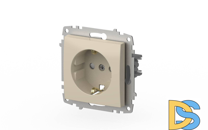 Розетка с заземлением и защитой от детей ELBI Zena Vega 609-010300-243