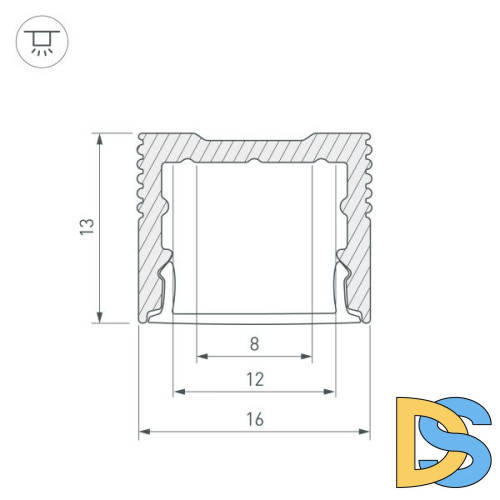 Алюминиевый профиль Arlight SL-Slim-H13M-2000 Black 032997