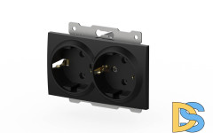 Розетка двухместная с заземлением ELBI Zena Vega 609-014800-907