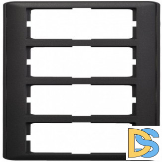 Рамка 4-ая (четверная), Черный бархат, серия Wessen 59, Schneider Electric