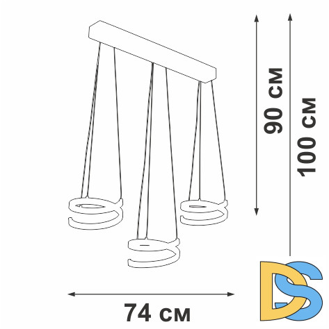 Подвесной светильник Vitaluce V3047-1/3S