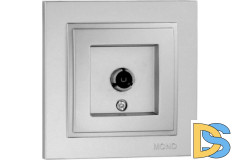 Розетка TV концевая с экраном Mono Electric Despina серебро 102-212105-138