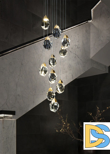 Подвесной светильник Delight Collection Crystal rock MD-020B-11 gold