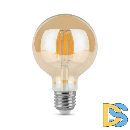 Лампа светодиодная филаментная Gauss E27 6W 2400K прозрачная 105802006