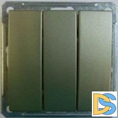 Выключатель 3-клавишный, Шампань, серия Wessen 59, Schneider Electric