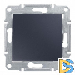 Выключатель 2-полюсный 1-клавишный, Графит, серия Sedna, Schneider Electric