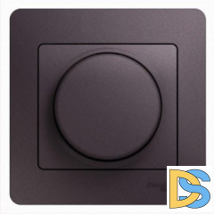 Диммер поворотно-нажимной, 600Вт универсальный, Сиреневый туман, серия Glossa, Schneider Electric