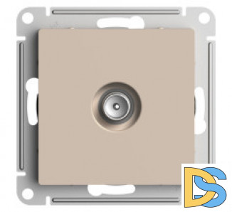 Розетка телевизионная одиночная ТV, Песочный, серия Atlas Design, Schneider Electric