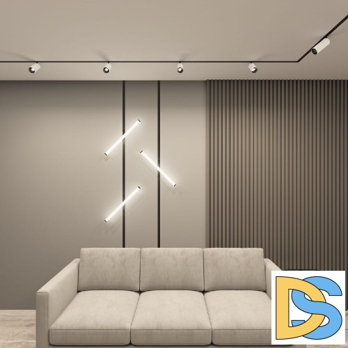 Трековый однофазный светильник Denkirs Smart Spot DK8041-BW+BK