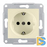 Розетка 1-ая электрическая, с заземлением, Бежевый, серия Sedna, Schneider Electric
