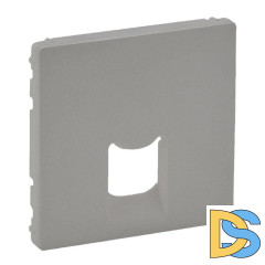 Лицевая панель Legrand Valena Life розетки телефонной RJ-11/Ethernet RJ-45 алюминий 755412