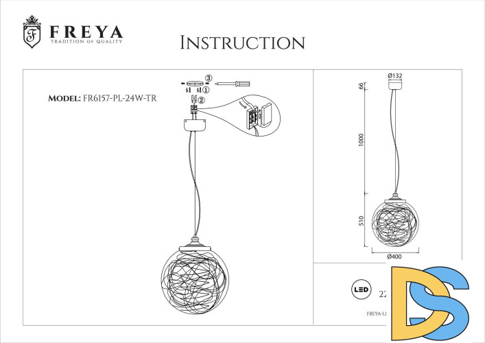 Подвесной светодиодный светильник Freya Isabel FR6157-PL-24W-TR