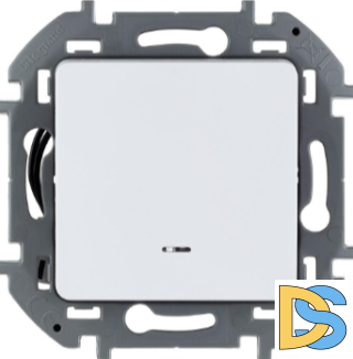 Выключатель Legrand Inspiria 1-кл с подсветкой белый, 673610