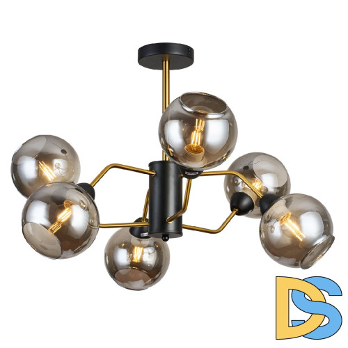 Люстра на штанге IMEX MD.9083-6-S-BK+COP