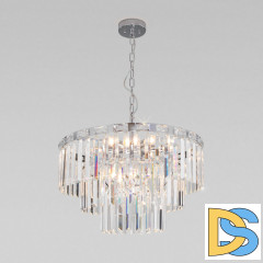 Подвесная люстра Eurosvet Elegante 10130/8 хром/прозрачный хрусталь Strotskis a060642