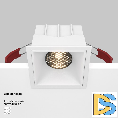 Встраиваемый светильник Maytoni Technical Alfa LED DL043-01-15W3K-SQ-W