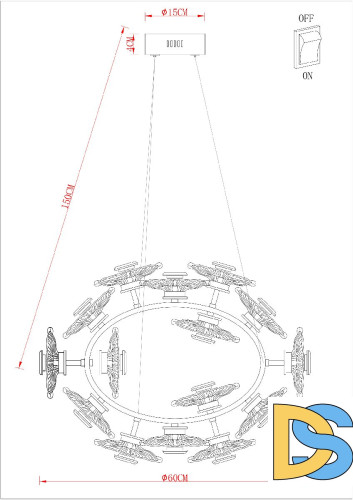 Подвесная люстра Arte Lamp Cherish A2097LM-90GO