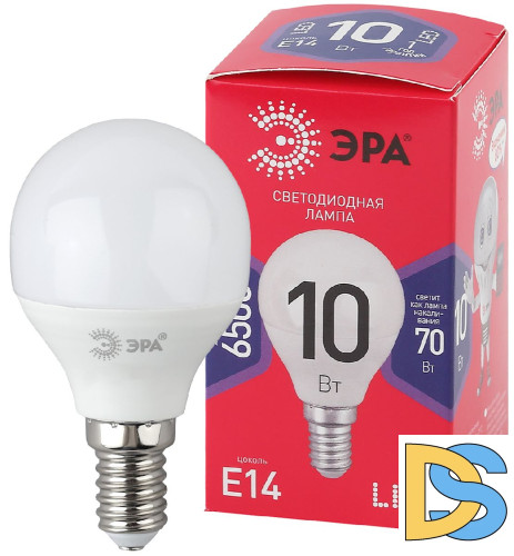 Лампа светодиодная Эра E14 10W 6500K LED P45-10W-865-E14 R Б0045354