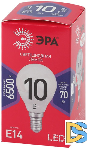 Лампа светодиодная Эра E14 10W 6500K LED P45-10W-865-E14 R Б0045354