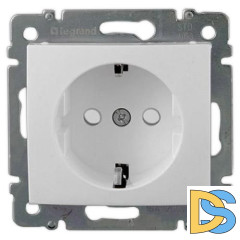 Розетка 2К+3 Legrand Valena 16A 250V с/з со шторками винтовой зажим белая 774421