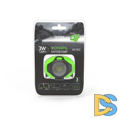 Налобный светодиодный фонарь Gauss от батареек 66х54 120 лм GF302