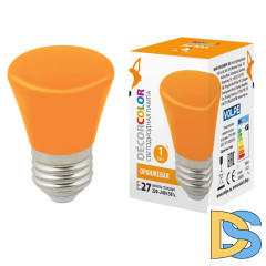 Лампа светодиодная Volpe Decor color LED-D45-1W/ORANGE/E27/FR/С BELL UL-00005642