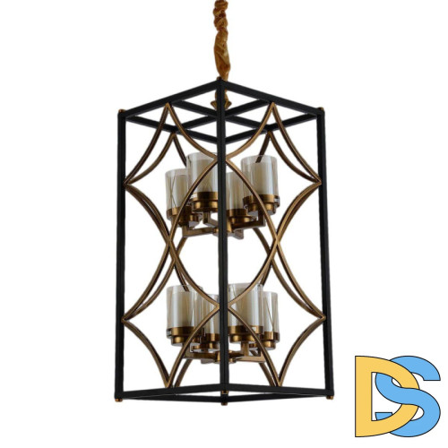 Подвесная люстра Lumina Deco Quadrato LDP 1223-8 BK+MD