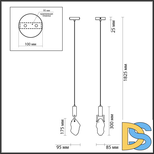 Подвесной светильник Odeon Light Lia 6695/5L