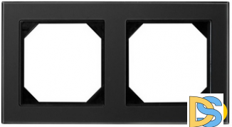 Рамка 2-ая Epsilon Стекло черное матовое