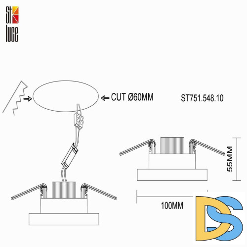 Встраиваемый светильник ST Luce ST751 ST751.548.10