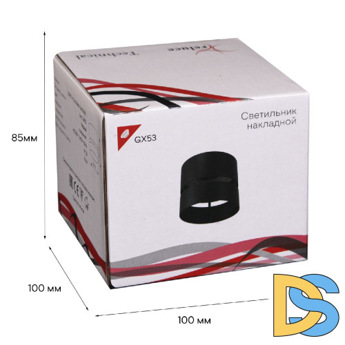 Накладной светильник Reluce 53017-9.5-001MN GX53 BK