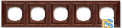 Рамка 5-я коричневая Vesta-Electric Roma Wood