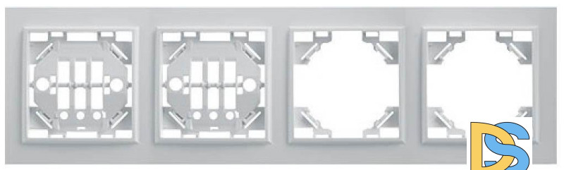 Рамка 4-постовая Feron Stekker Эрна белая PPFR00900401 39057