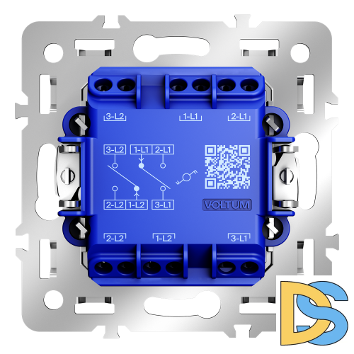 Механизм проходного переключателя двухклавишного 10А, S70