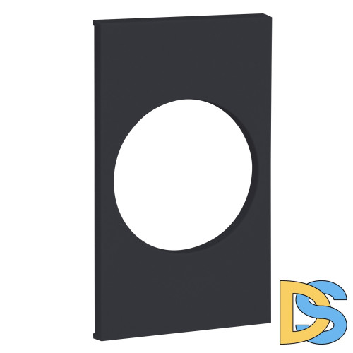 Накладка на розетку 220V с/з со шторками 16A (черный матовый) MEITON AG04