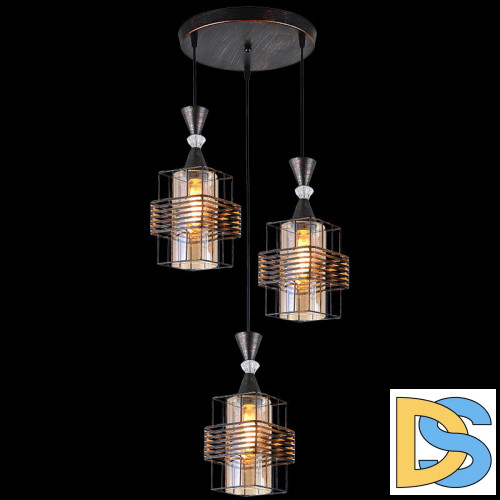 Подвесной светильник Reluce 03128-0.9-03 BK+PATINA GOLD