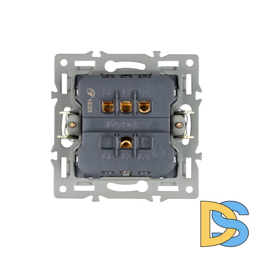 Механизм выключателя двухклавишный непроходной Arlight SWT-MK02-PL-WH (250V, 16A) 043724