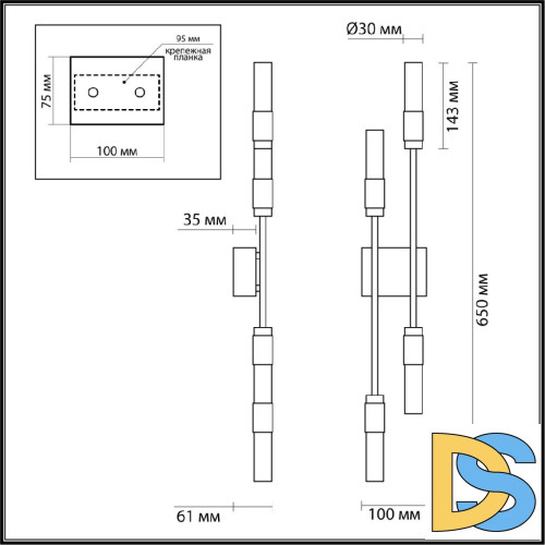 Настенный светильник Odeon Light Candel 5009/10WL