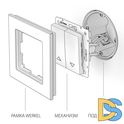 Выключатель жалюзи Werkel белый W1124501 4690389155239