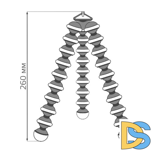Гибкая тренога для установки кольцевого светильника Gauss RL101