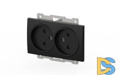 Розетка двухместная без заземления ELBI Zena Vega 609-014800-908