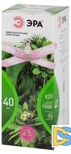 Фитолампа для растений красно-синего спектра Эра ФИТО-40W-PL-E27-GR Б0064525