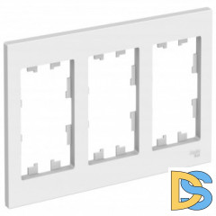 Рамка 3-ая (тройная), Белый, серия Atlas Design, Schneider Electric